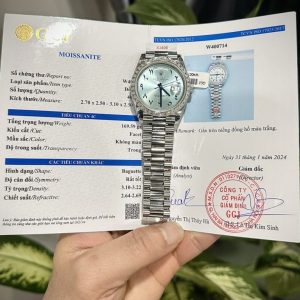 Đồng Hồ Rolex Day-Date Mặt Xanh Băng Cọc Số Arabic Nhà Máy GM 40mm