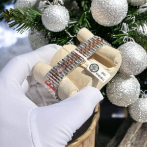 Đồng Hồ Rolex Nữ DateJust Đính Moissanite Mặt Chocolate 31mm (1)