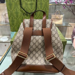 Balo Gucci With Interlocking G Beige Siêu Cấp Màu Nâu Vải Canvas (2)
