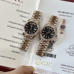 Đồng Hồ Rolex Day-Date Bọc Vàng Độ Moissanite Mặt Nham Thạch GS 158Grams 40mm (8)