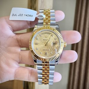 Đồng Hồ Rolex Day-Date Chế Tác Bọc Vàng Thật Mặt Vi Tính 40mm (2)