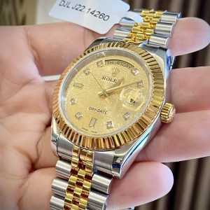 Đồng Hồ Rolex Day-Date Chế Tác Bọc Vàng Thật Mặt Vi Tính 40mm (1)