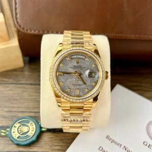 Đồng Hồ Rolex Day-Date Replica 11 Mặt Thiên Thạch Đính Đá RA 36mm (1)