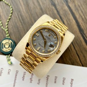 Đồng Hồ Rolex Day-Date Replica 11 Mặt Thiên Thạch Đính Đá RA 36mm (1)