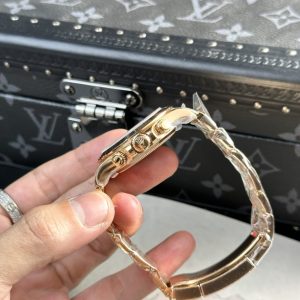 Đồng Hồ Rolex Daytona 116505 Vàng Hồng Cọc Số Đính Đá Nhà Máy Clean 40mm (10)