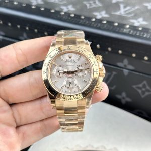Đồng Hồ Rolex Daytona 116505 Vàng Hồng Cọc Số Đính Đá Nhà Máy Clean 40mm (10)