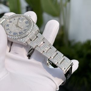 Đồng Hồ Rolex Full Kim Cương Moissanite DateJust Replica (8)