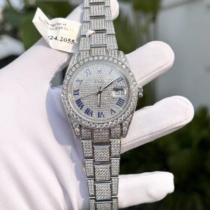 Đồng Hồ Rolex Full Kim Cương Moissanite DateJust Replica (8)