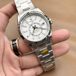 Đồng Hồ Rolex Replica Cao Cấp Sky Dweller 326934 Mặt Trắng 42mm (2)