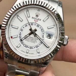 Đồng Hồ Rolex Replica Cao Cấp Sky Dweller 326934 Mặt Trắng 42mm (2)