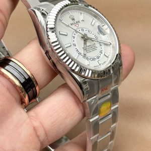 Đồng Hồ Rolex Replica Cao Cấp Sky Dweller 326934 Mặt Trắng 42mm (2)