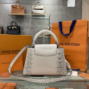 Túi Louis Vuitton Capucines Cá Sấu Bạch Tạng Like Auth 27cm