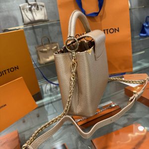 Túi Louis Vuitton LV Capuchines Da Taurillon Like Auth 27cm (9)