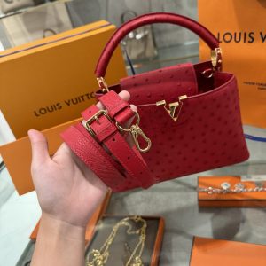 Túi Xách Louis Vuitton LV Capucines Da Đà Điểu Nhập Khẩu VVIP 27cm (6)