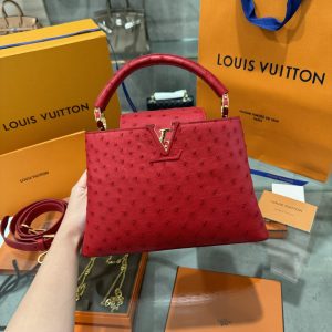 Túi Xách Louis Vuitton LV Capucines Da Đà Điểu Nhập Khẩu VVIP 27cm (7)