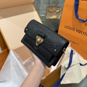 Túi Xách Louis Vuitton Vavin Chain Wallet Siêu Cấp Màu Đen 19cm (7)