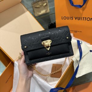 Túi Xách Louis Vuitton Vavin Chain Wallet Siêu Cấp Màu Đen 19cm (7)