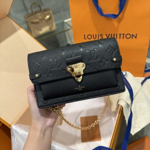 Túi Xách Louis Vuitton Vavin Chain Wallet Siêu Cấp Màu Đen 19cm (7)