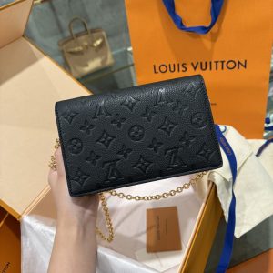 Túi Xách Louis Vuitton Vavin Chain Wallet Siêu Cấp Màu Đen 19cm (7)