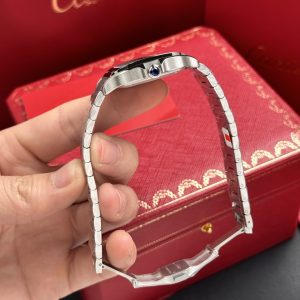 Đồng Hồ Cartier Nữ Chế Tác Santos WSSA0063 Mặt Xanh Blue 35mm (2)