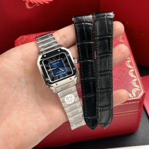 Đồng Hồ Cartier Nữ Chế Tác Santos WSSA0063 Mặt Xanh Blue 35mm (3)