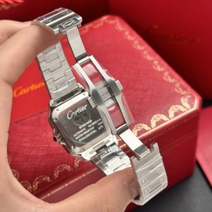 Đồng Hồ Cartier Nữ Chế Tác Santos WSSA0063 Mặt Xanh Blue 35mm (3)