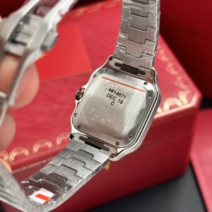 Đồng Hồ Cartier Nữ Chế Tác Santos WSSA0063 Mặt Xanh Blue 35mm (3)