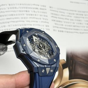 Đồng Hồ Hublot Nam Rep 11 Big Bang Sang Bleu II Gốm Xanh BBF