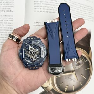 Đồng Hồ Hublot Nam Rep 11 Big Bang Sang Bleu II Gốm Xanh BBF