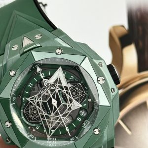 Đồng Hồ Hublot Nam Rep 11 Big Bang Sang Bleu II Green Ceramic BBF 45mm (1)