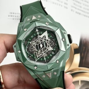 Đồng Hồ Hublot Nam Rep 11 Big Bang Sang Bleu II Green Ceramic BBF 45mm (1)