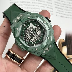 Đồng Hồ Hublot Nam Rep 11 Big Bang Sang Bleu II Green Ceramic BBF 45mm (1)