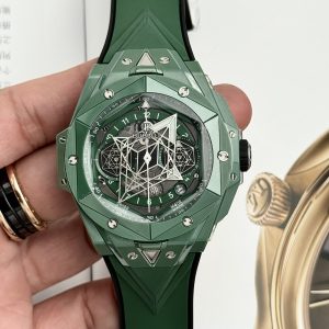 Đồng Hồ Hublot Nam Rep 11 Big Bang Sang Bleu II Green Ceramic BBF 45mm (1)