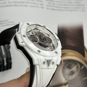 Đồng Hồ Hublot Nam Rep 11 Big Bang Sang Bleu II White Ceramic BBF 45mm