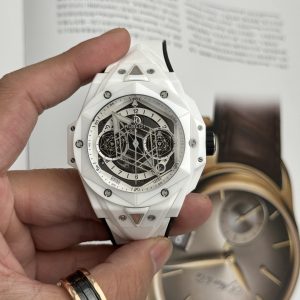Đồng Hồ Hublot Nam Rep 11 Big Bang Sang Bleu II White Ceramic BBF 45mm