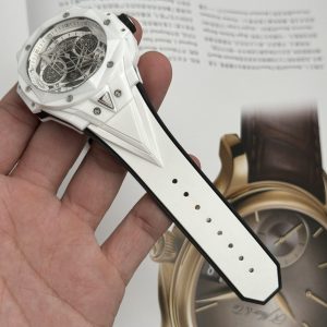 Đồng Hồ Hublot Nam Rep 11 Big Bang Sang Bleu II White Ceramic BBF 45mm