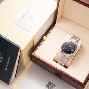 Đồng Hồ Nam Longines Lyre L4.961.4.92.6 Mặt Xanh 40mm (1)