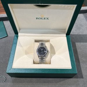 Đồng Hồ Nữ Đính Đá Rolex DateJust Super Fake Cọc Số La Mã 31mm (2)