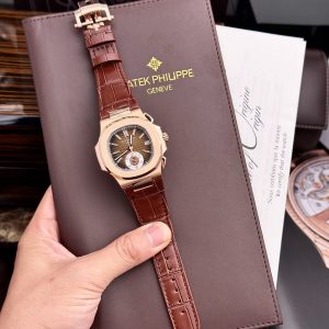 Đồng Hồ Patek Philippe Rep 11 Nautilus 5980 Dây Da Màu Nâu (3)