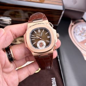 Đồng Hồ Patek Philippe Rep 11 Nautilus 5980 Dây Da Màu Nâu (4)