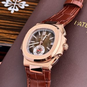 Đồng Hồ Patek Philippe Rep 11 Nautilus 5980 Dây Da Màu Nâu (5)