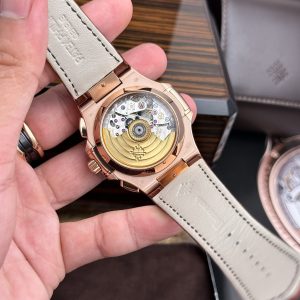 Đồng Hồ Patek Philippe Rep 11 Nautilus 5980 Dây Da Màu Nâu (7)