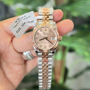 Đồng Hồ Rolex DateJust Nữ Bọc Vàng Dây Demi Nhà Máy GM Tốt Nhất (1)