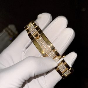 Đồng Hồ Rolex Daytona Chế Tác Bọc Vàng Độ Moisasnite Eye Of Tiger 40mm (1)