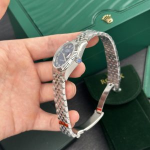 Đồng Hồ Rolex Nữ DateJust Mặt Xanh Blue Cọc Số La Mã EW Factory 31mm (1)