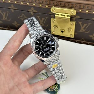 Đồng Hồ Rolex Rep 1:1 Sky Dweller 326934 Mặt Đen Dây Jubilee 42mm (3)