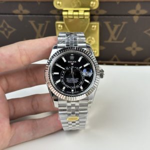 Đồng Hồ Rolex Rep 1:1 Sky Dweller 326934 Mặt Đen Dây Jubilee 42mm (3)