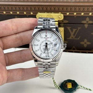 Đồng Hồ Rolex Rep 1:1 Sky Dweller 326934 Mặt Trắng Dây Jubilee 42mm