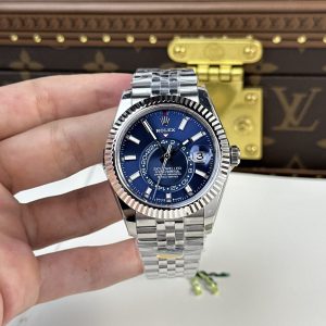 Đồng Hồ Rolex Rep 11 Sky Dweller 326934 Mặt Xanh Dây Jubilee 42mm (1)