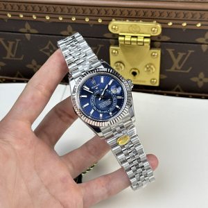 Đồng Hồ Rolex Rep 11 Sky Dweller 326934 Mặt Xanh Dây Jubilee 42mm (3)